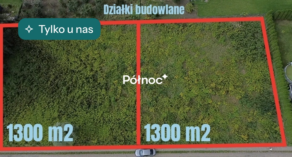 2600m² | 2 działki z WZ | Lipno | media