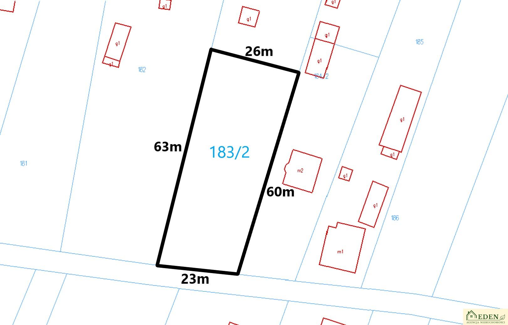 Działka budowlana 1 466 m², Oszczepalin Pierwszy