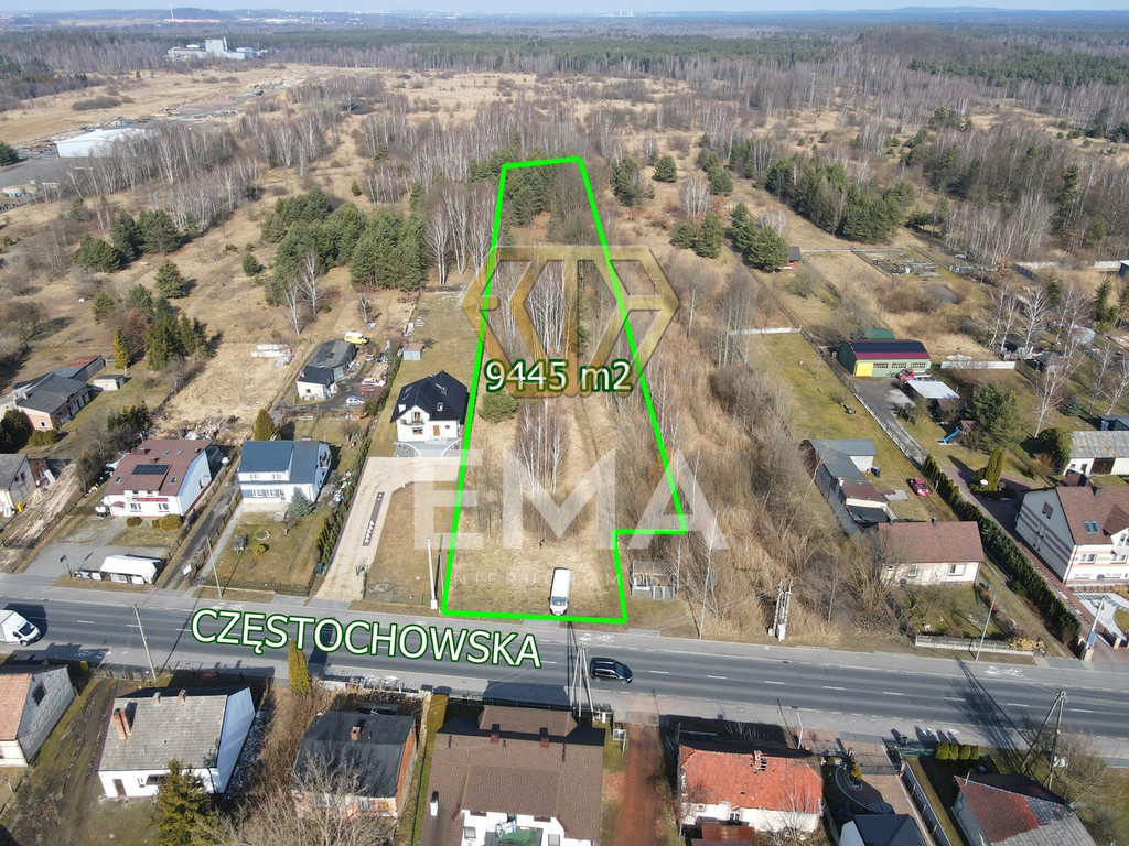 Działka budowlana 9 445 m², Osiny