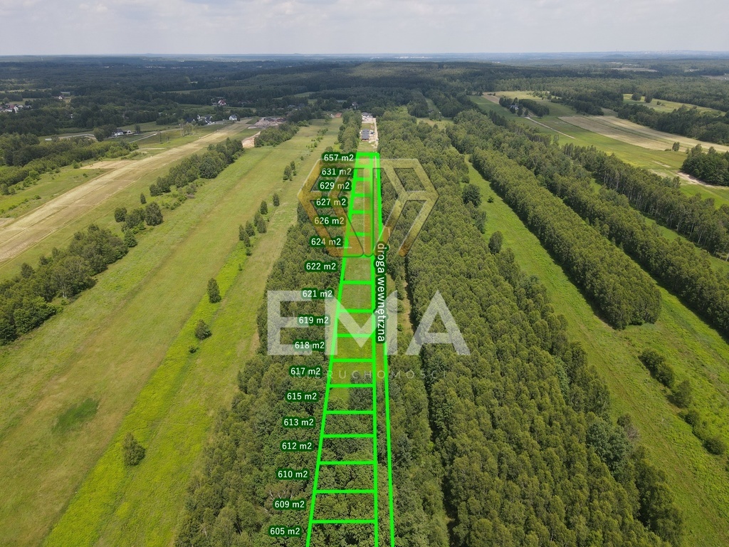 Działka budowlana 657 m², Starcza