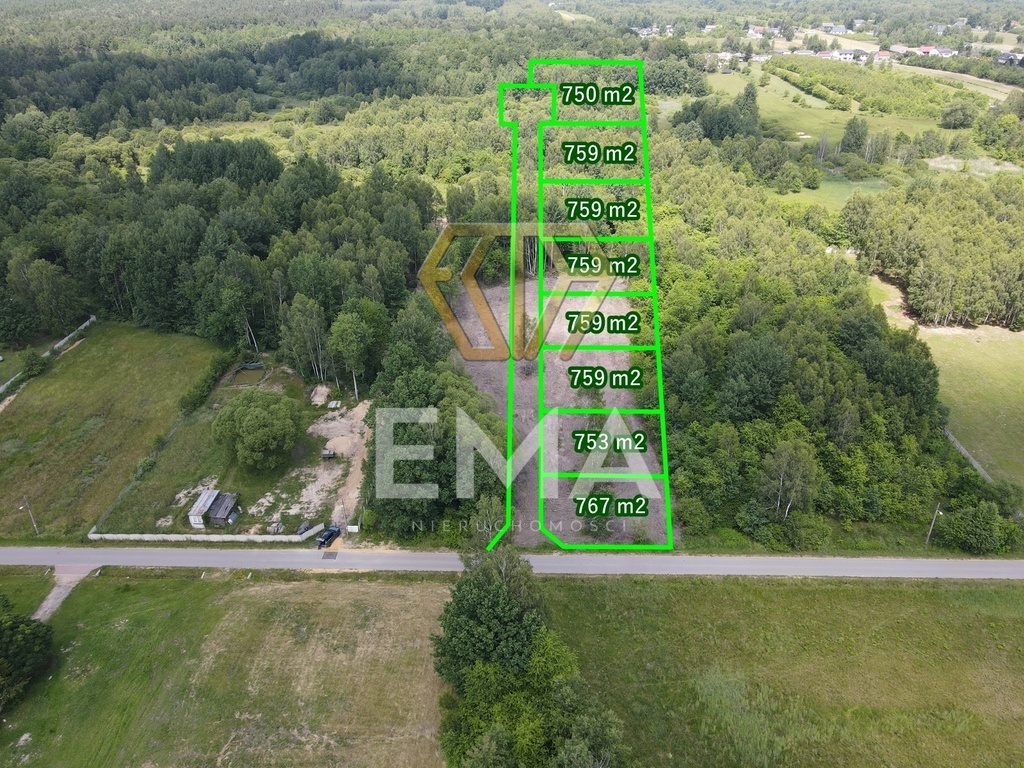 Działka budowlana 767 m², Konradów