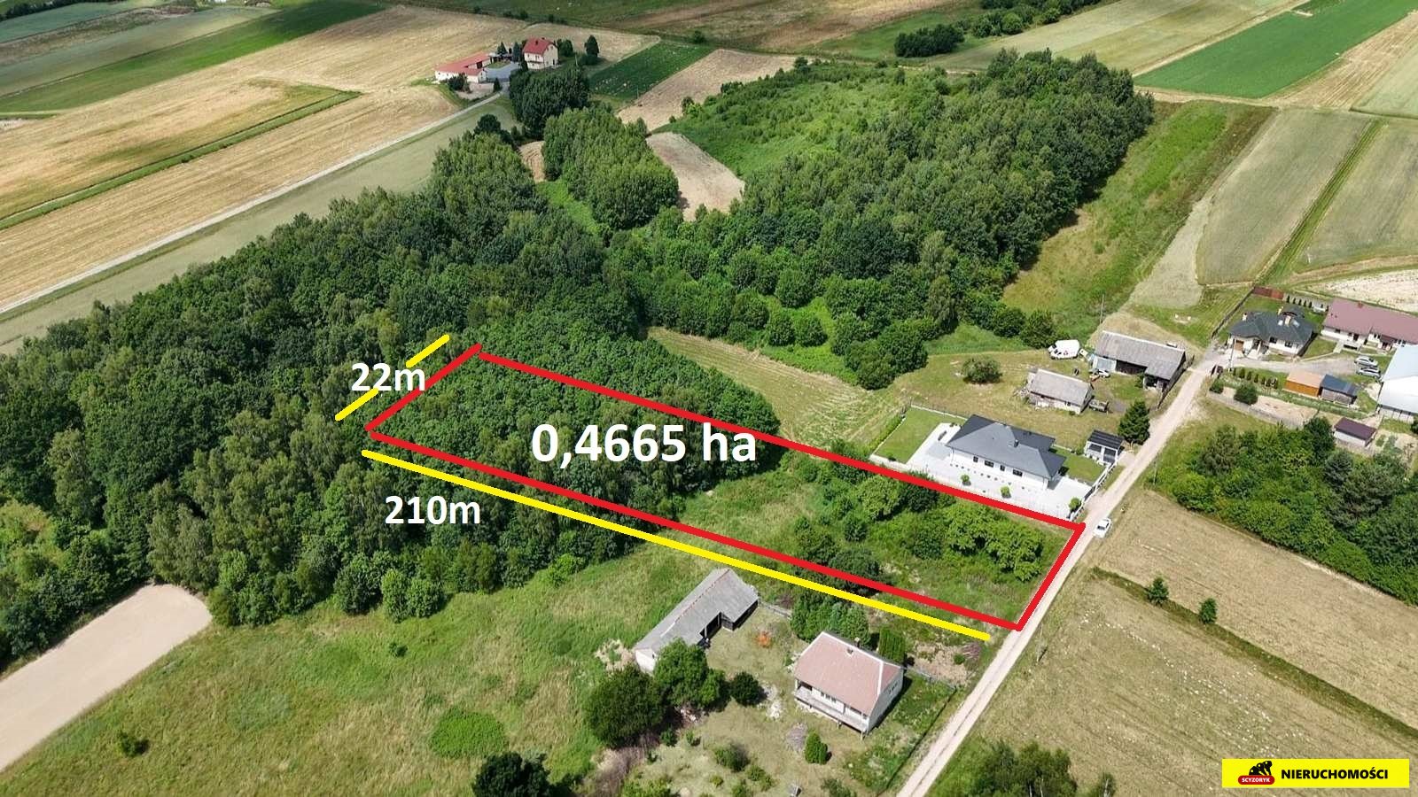 Działka rolno-budowlana 4665 m² Masłow Pierwszy