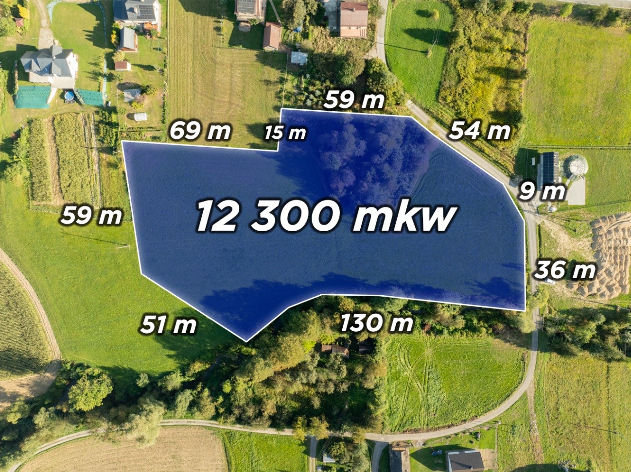 Działka budowlano-rolna 1,23 ha | 30,35 ar UM