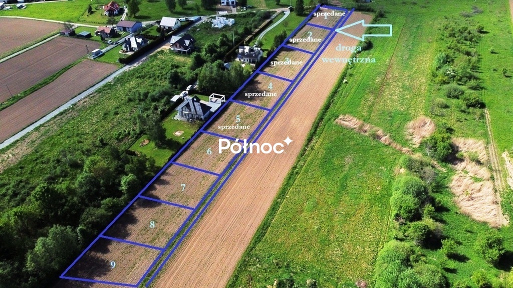 Działka budowlana 803 m², Krzeczów