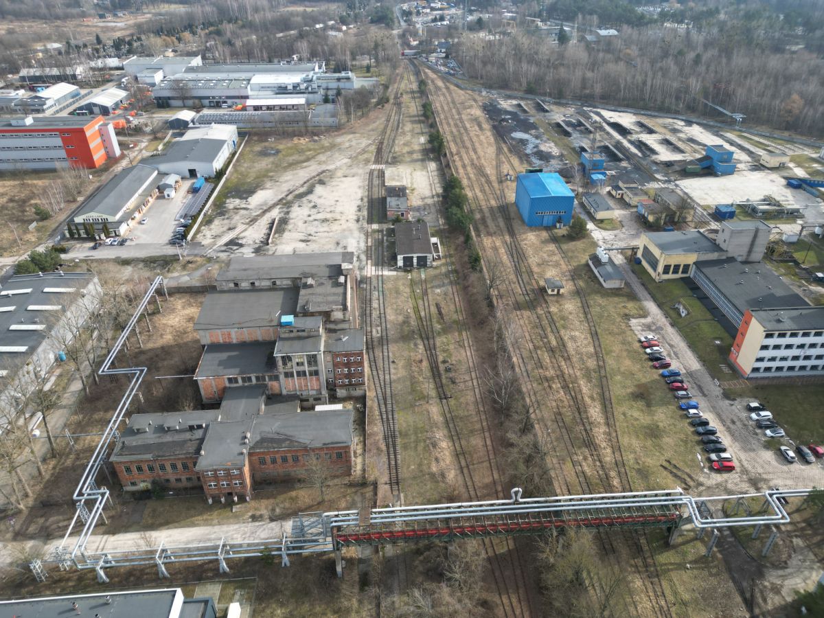 Aktywna bocznica kolejowa z terenem przemysłowym