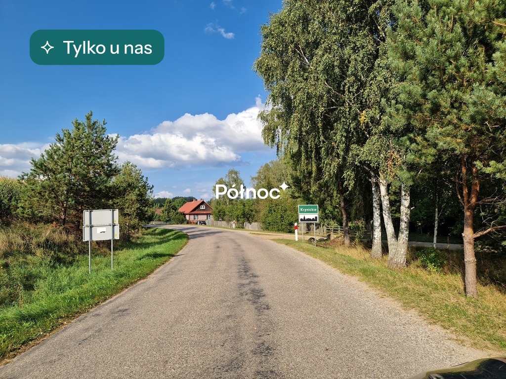 Działka leśna 1,9 ha Krynickie gm. Zabłudów