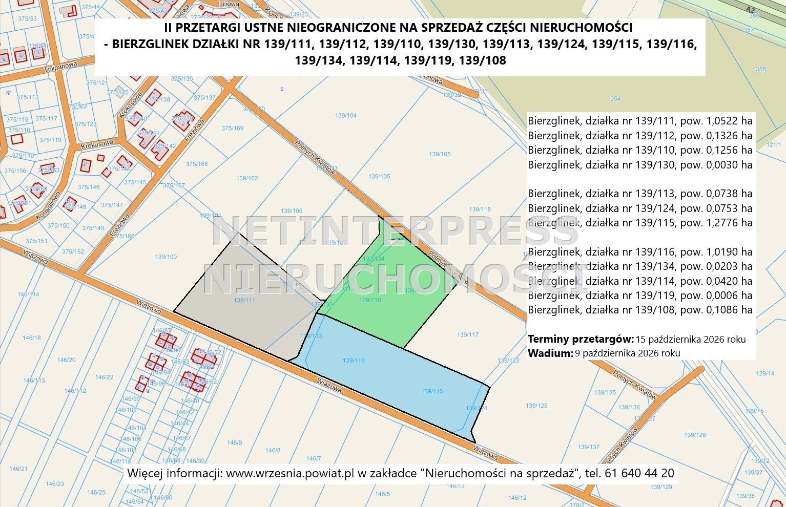 Bierzglinek sprzedaż działek budowlanych
