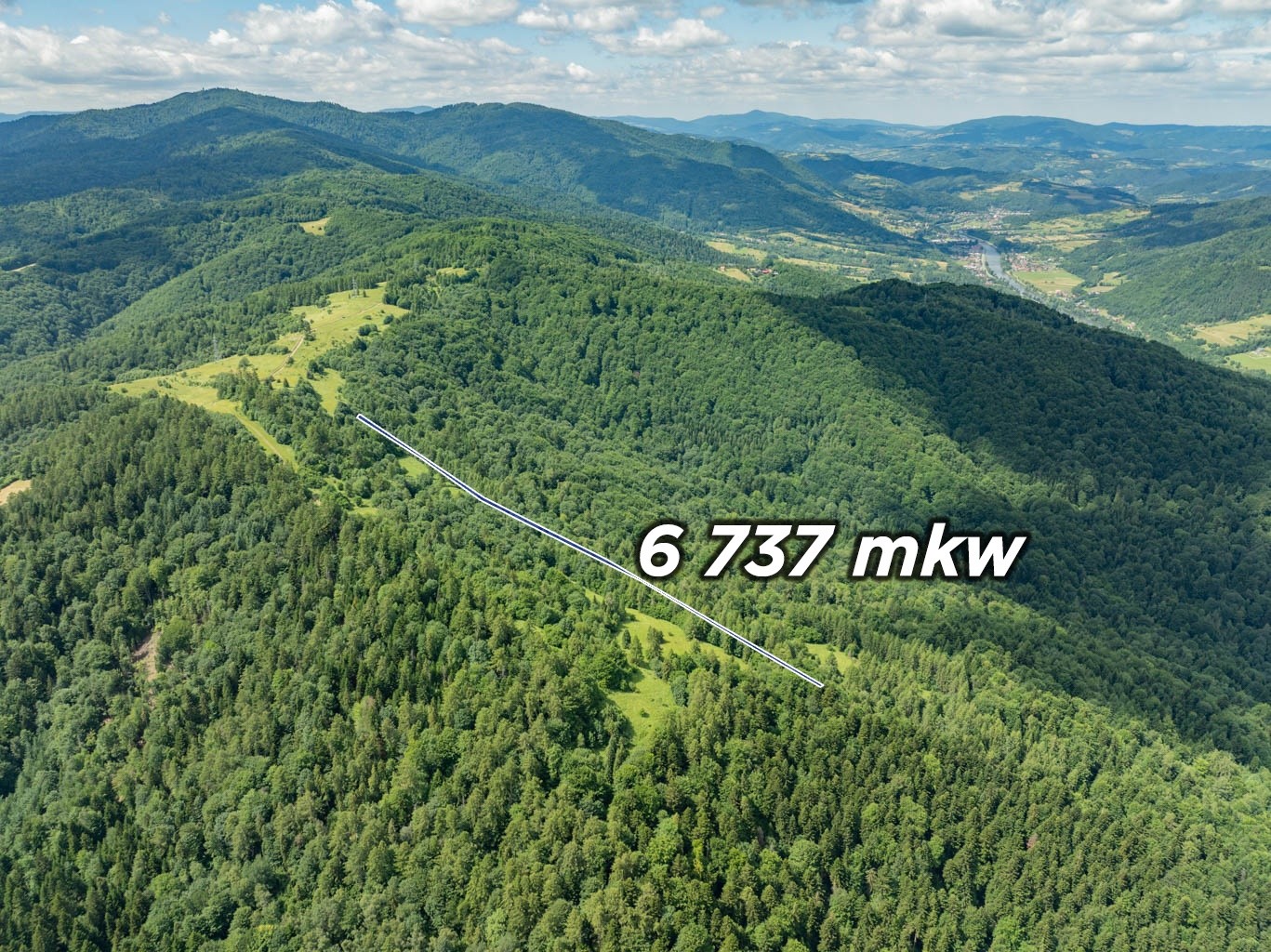 Działka rekreacyjna 6 737 m², Krościenko Nad Dunajcem