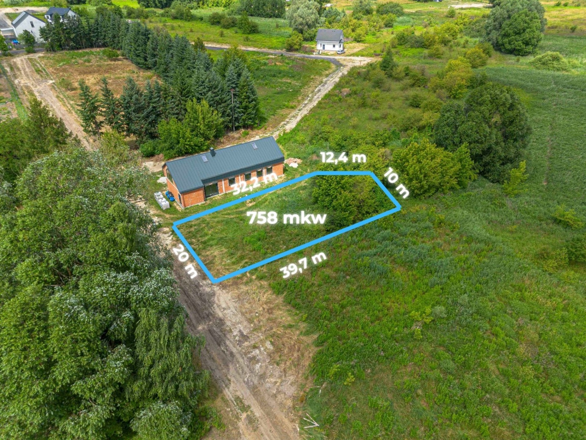 Działka budowlana 758 m² Kawiary Gniezno