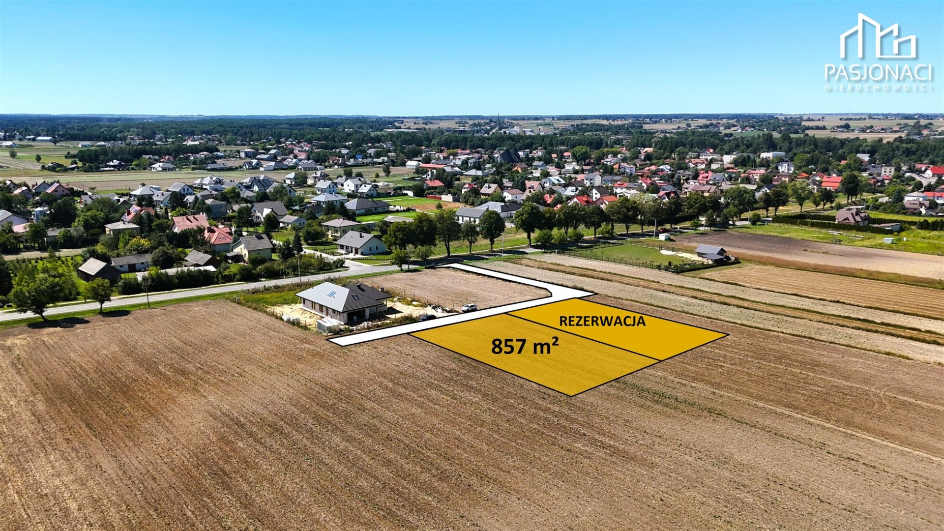 Działka budowlana 857 m², Niedrzwica Duża