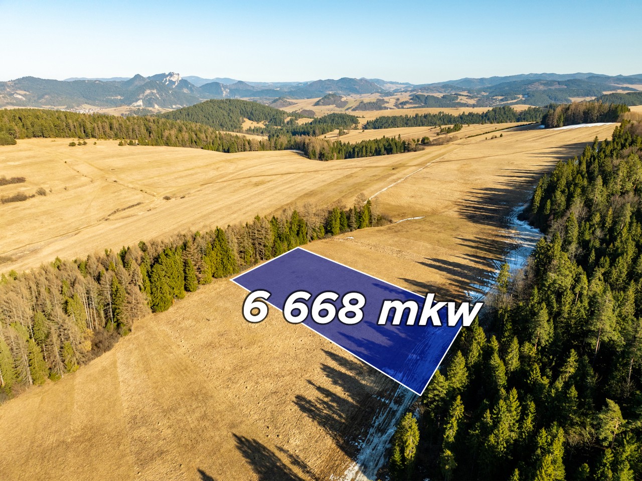 Działka rolna 6 668 m², Niedzica