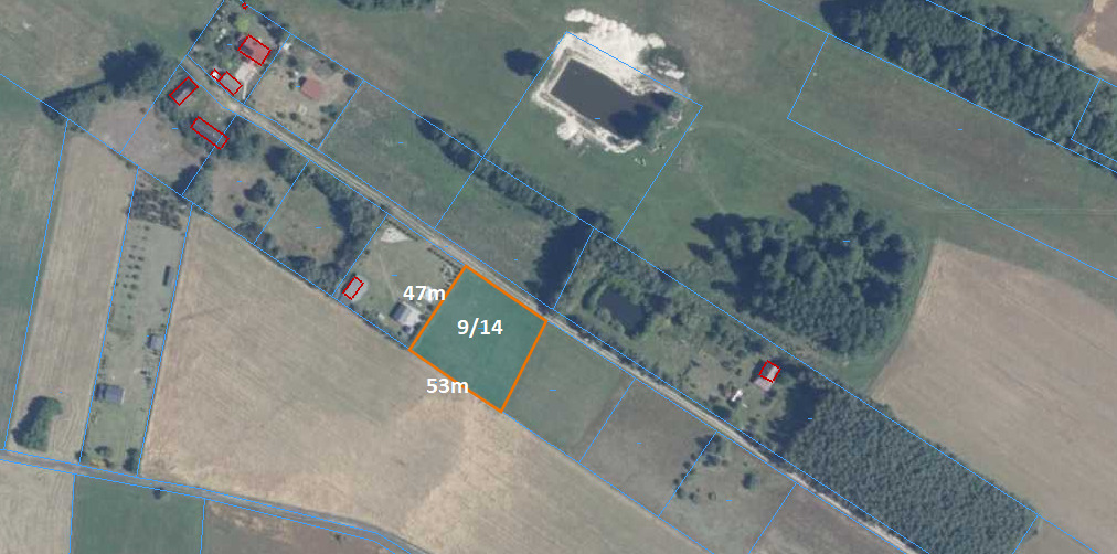 Działka budowlana 2 394 m², Wilków
