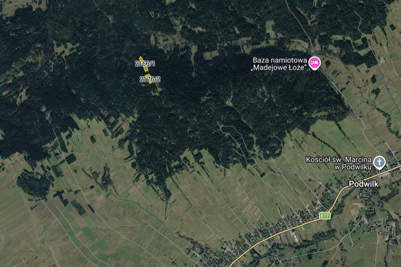 Działka leśna 1,24 ha, Podwilk