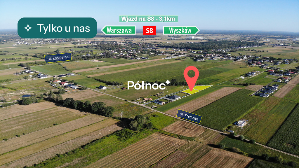 Działka budowlana 1 241 m², Wola Rasztowska