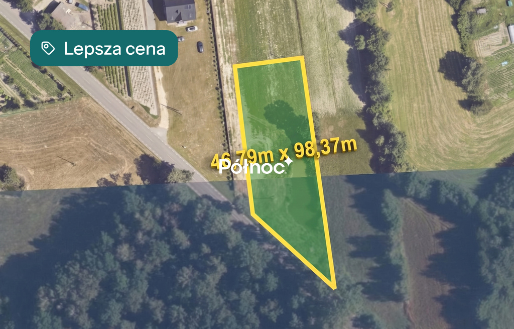 Działka budowlana i inwestycyjna 2 412 m², Aleksandrów