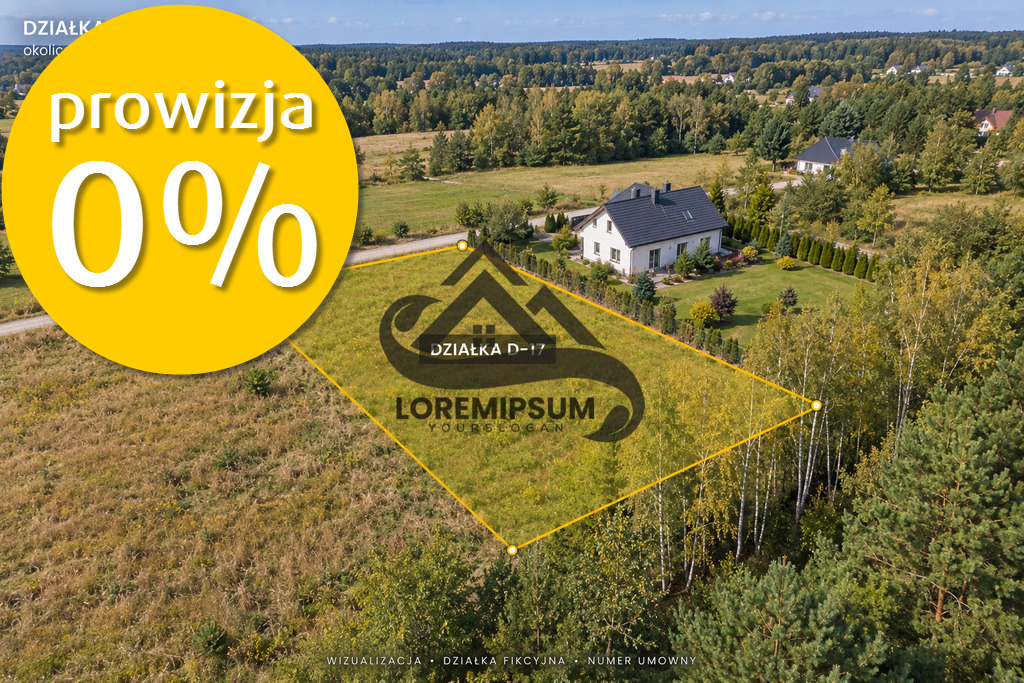 Działka 1500 m² pod zabudowę, media, asfalt, plan