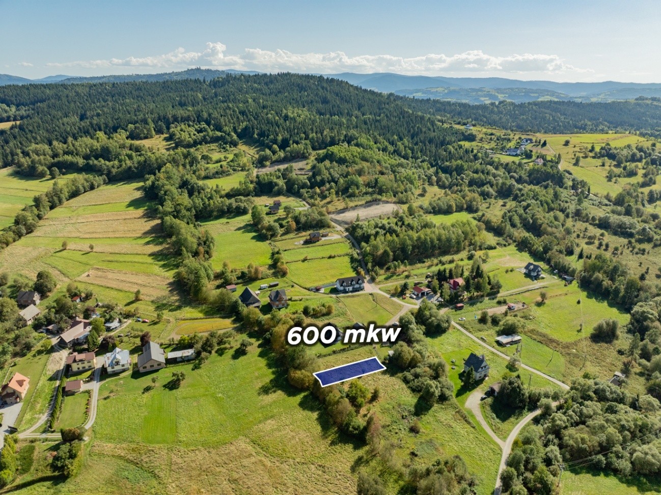 Działka budowlana i rolna 600 m², Kasina Wielka