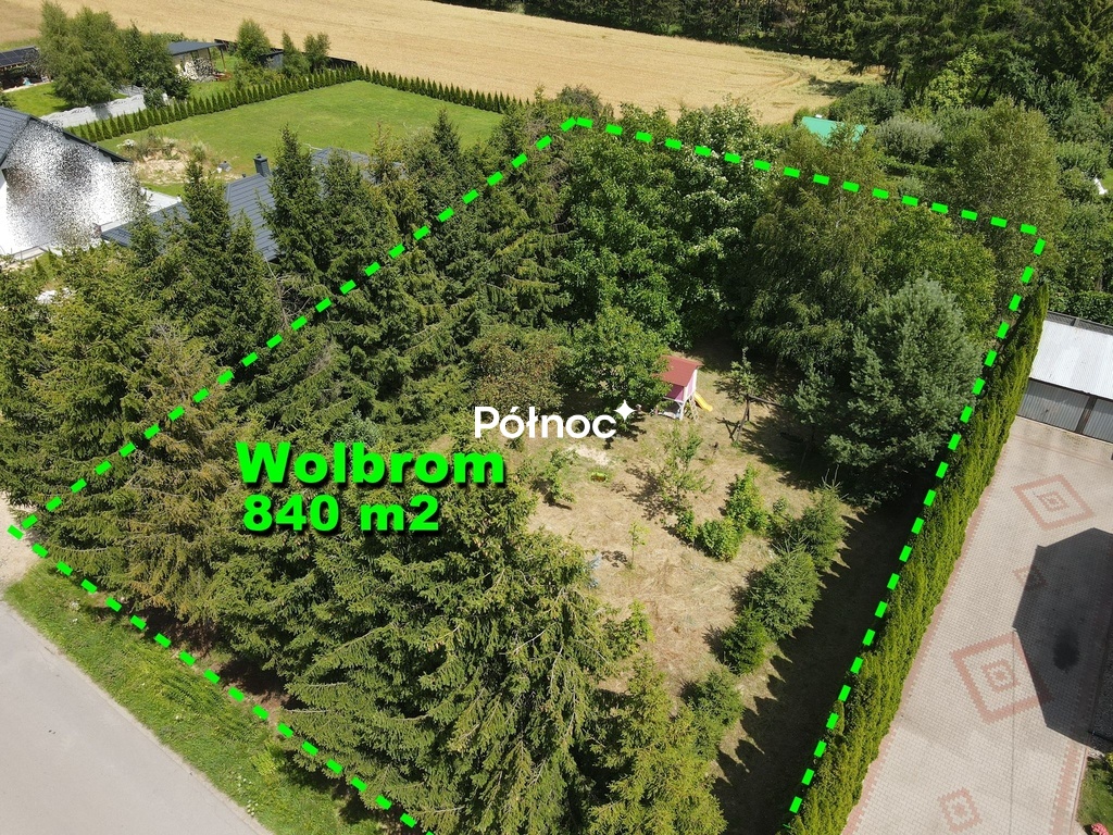 Działka budowlana 840 m², Wolbrom
