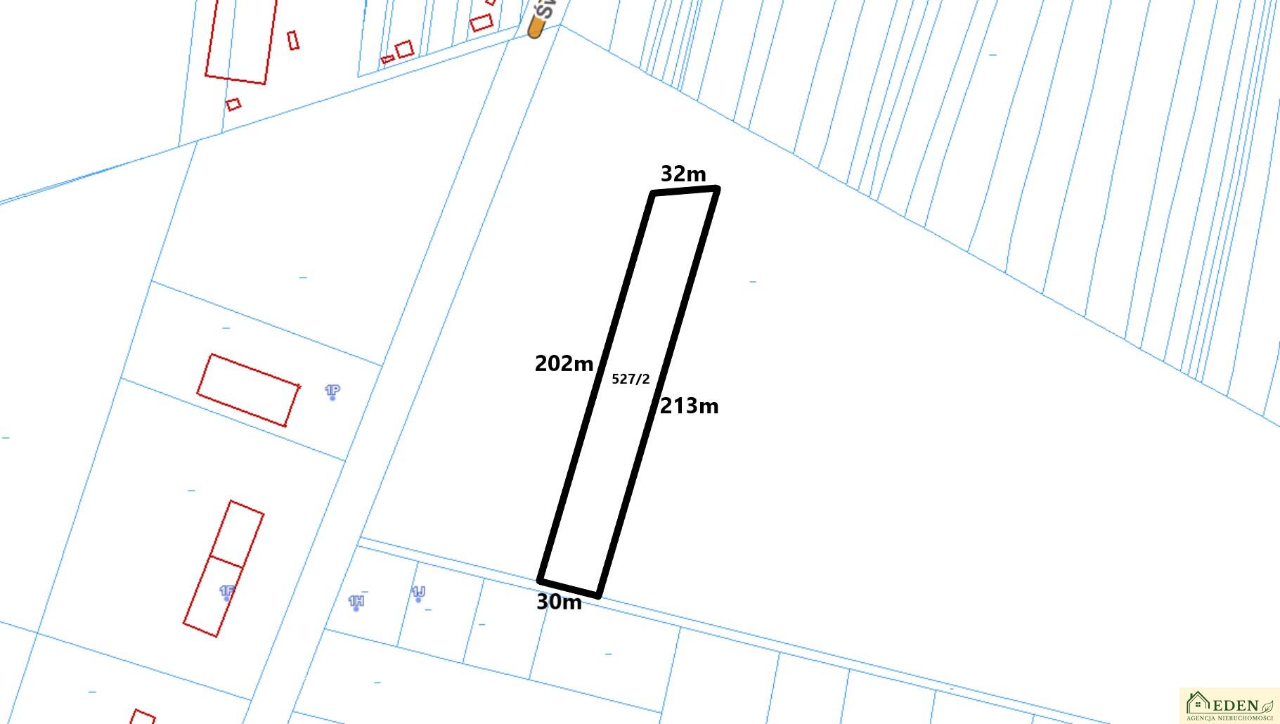 Działka inwestycyjna 6 226 m², Świdry