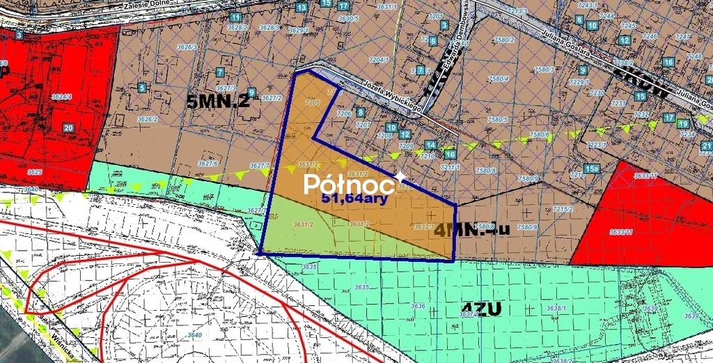 Działka budowlana i inwestycyjna 5 164 m², Bochnia