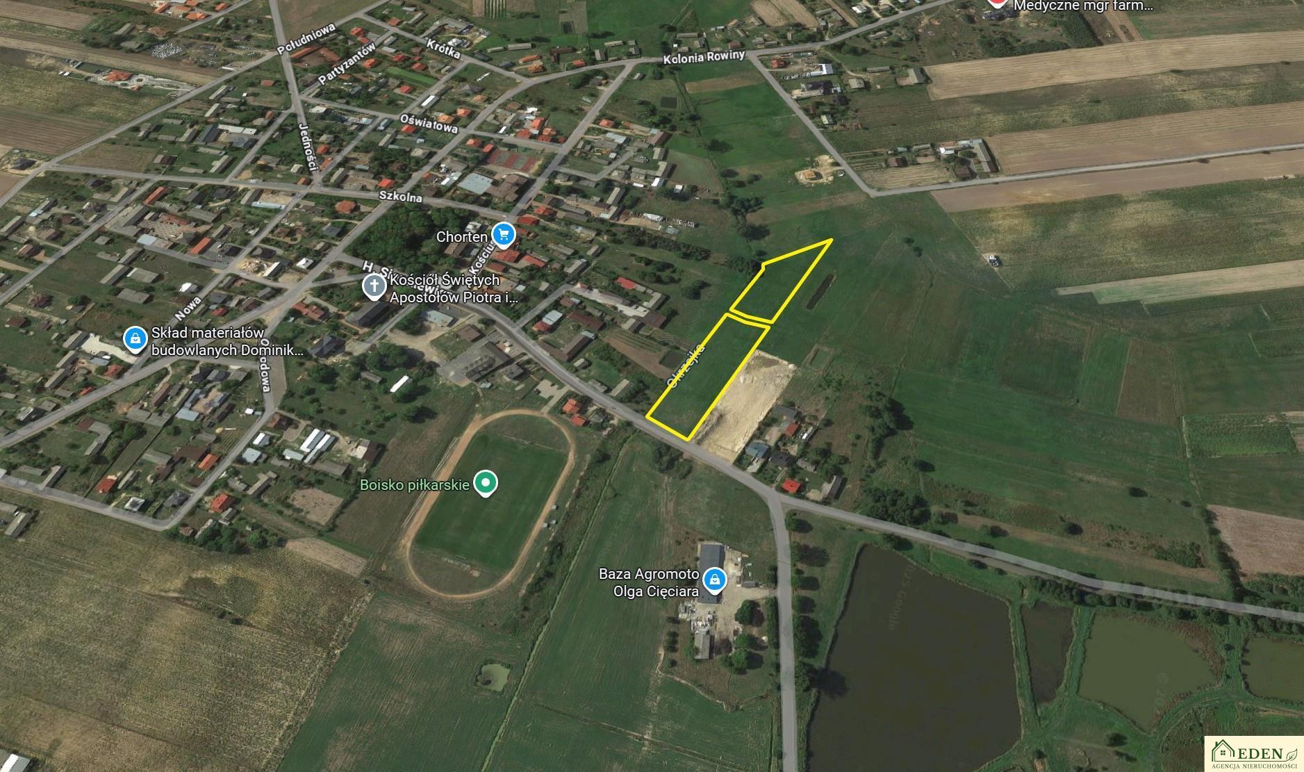 Działka budowlana 9 000 m², Okrzeja