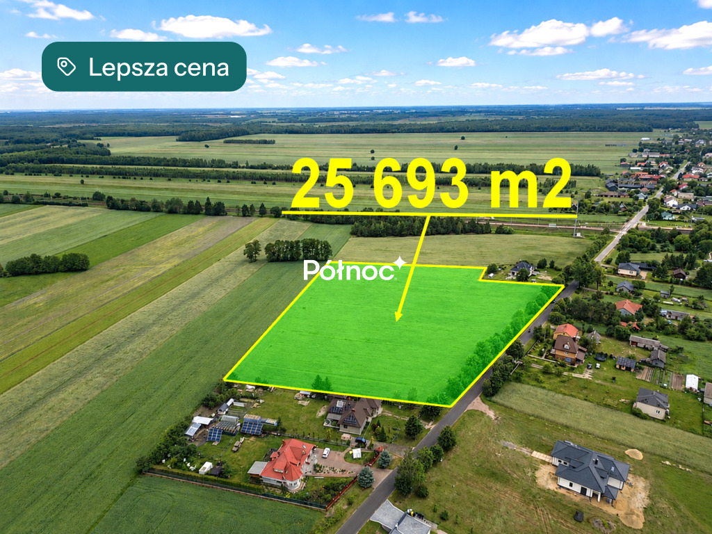 Działka budowlana 2,57 ha, Ortel Książęcy Drugi