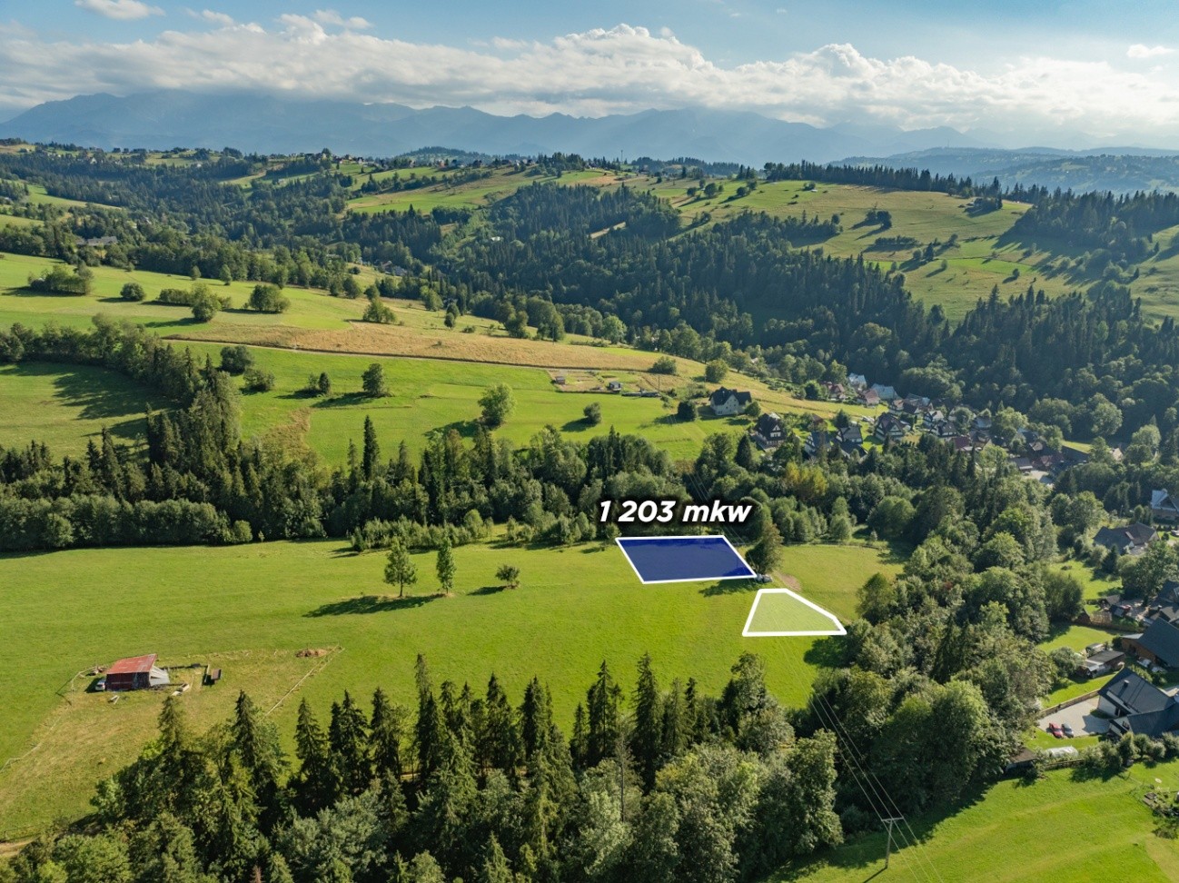 Działka budowlana 1 203 m², Gliczarów Dolny