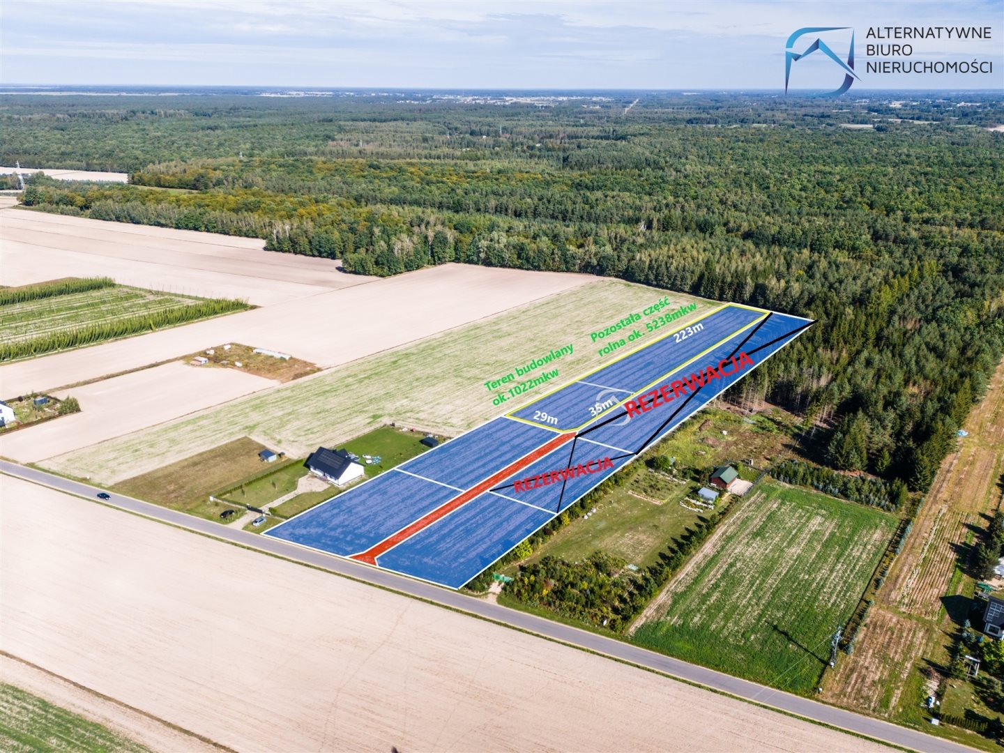 Działka budowlana 6 260 m², Nowa Wólka