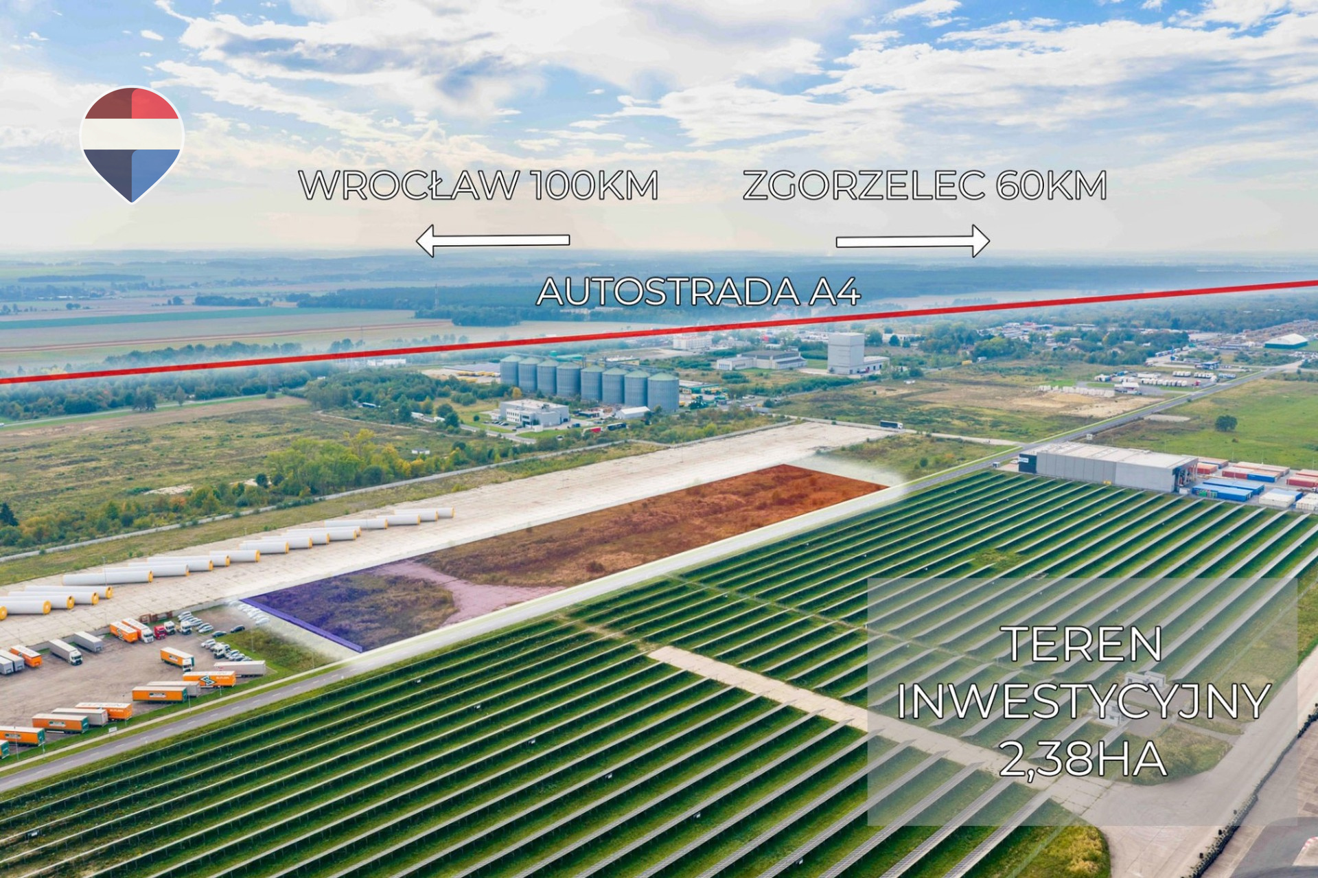 Działka inwestycyjna z PnB przy A4 (23.812 m²)