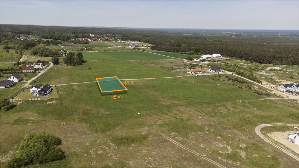 Przytok: 1275m2 pod dom. Media na działce