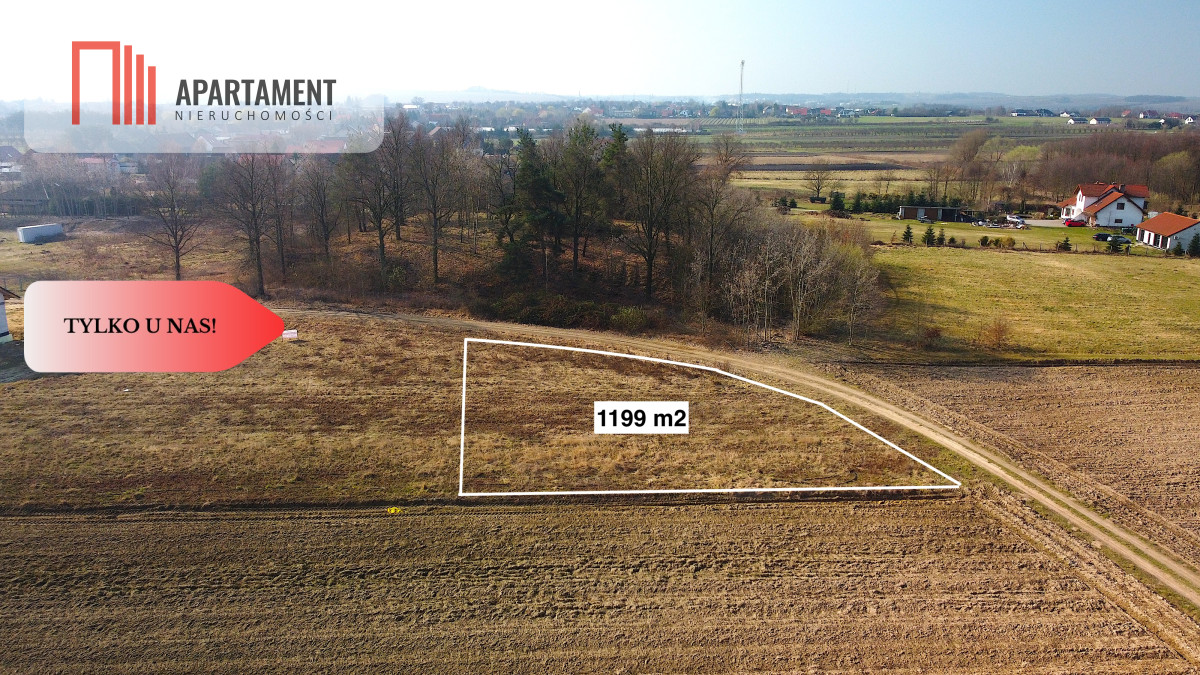 Działka budowlana 1 198 m², Kobylice