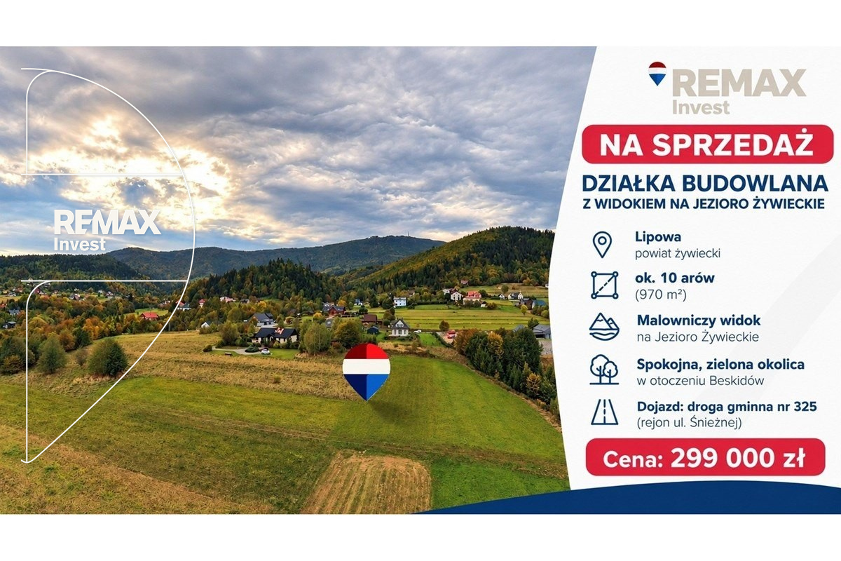 Działka budowlana Lipowa - widok na jezioro
