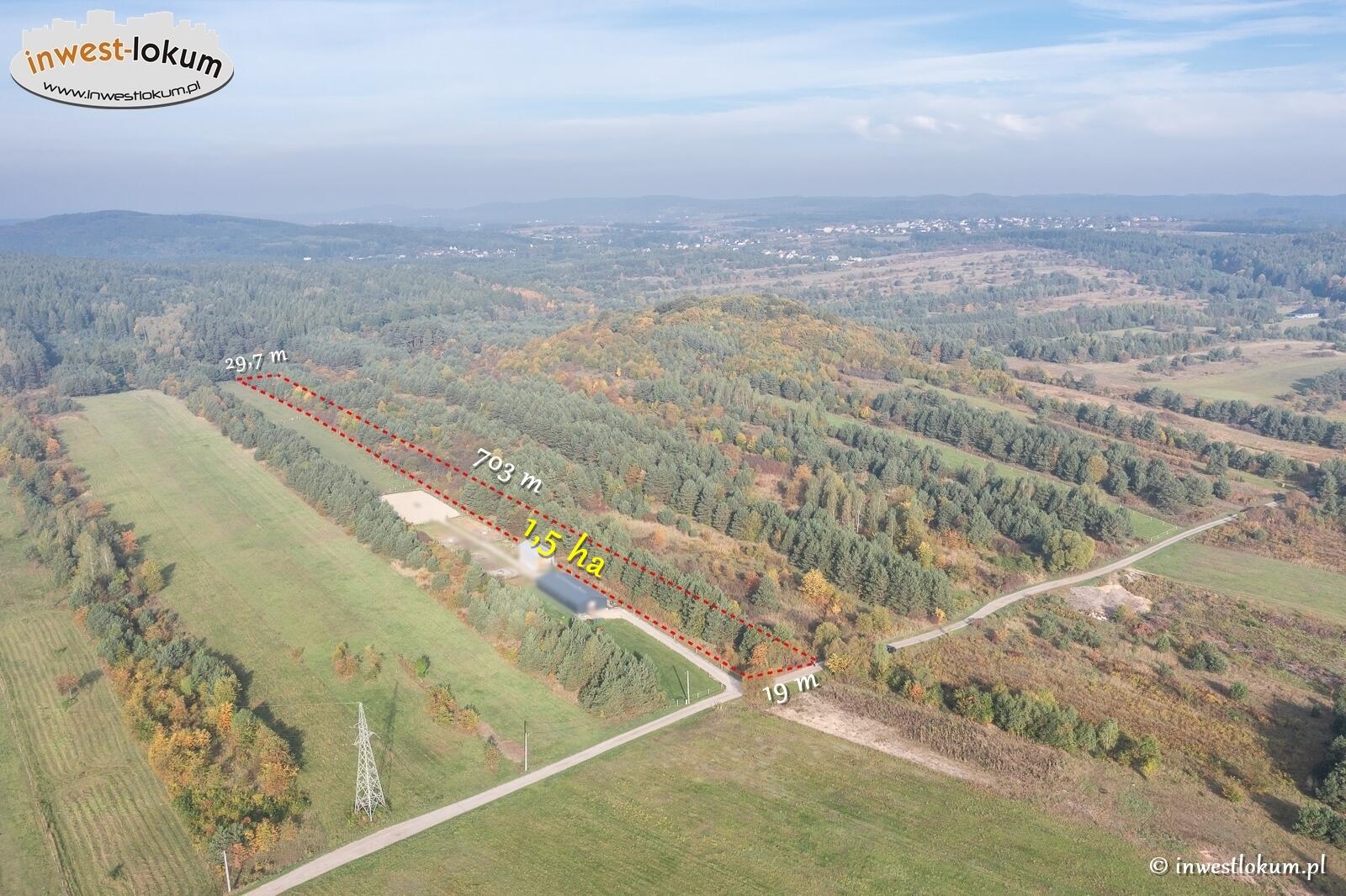 Działka budowlana 1,5 ha, Golczowice