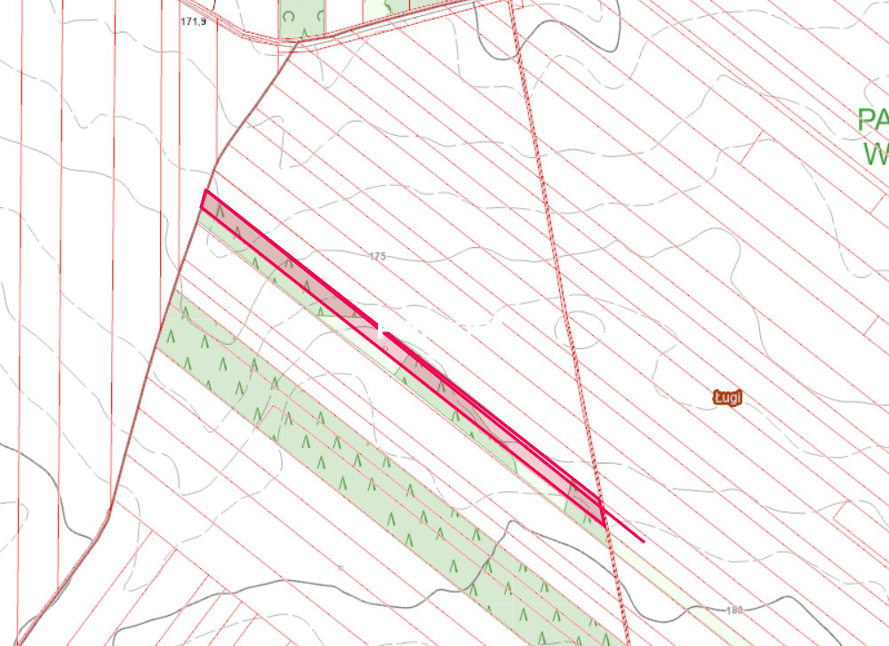 Działka rolna 1,41 ha, Ługi