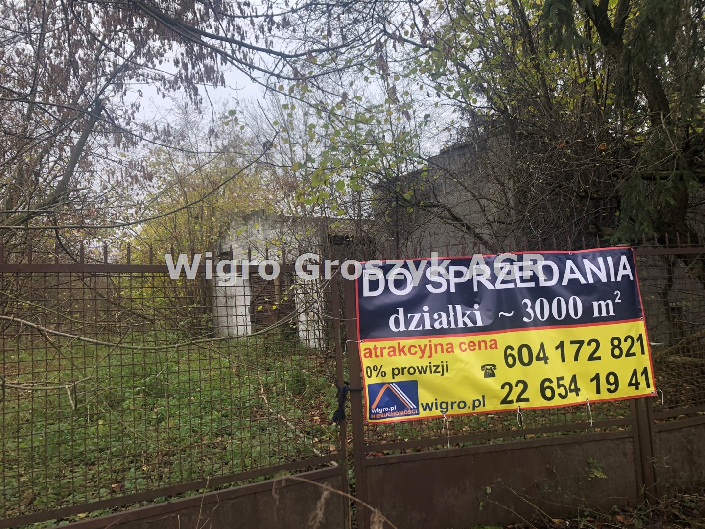 Działka budowlana 3 049 m², Kępa Kiełpińska