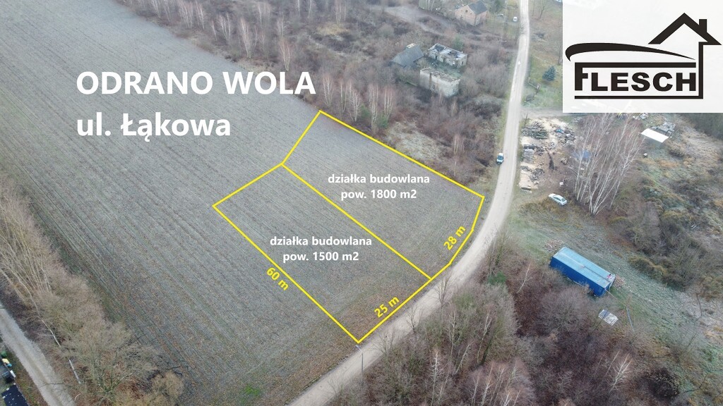 Działka budowlana 1 500 m², Odrano-Wola