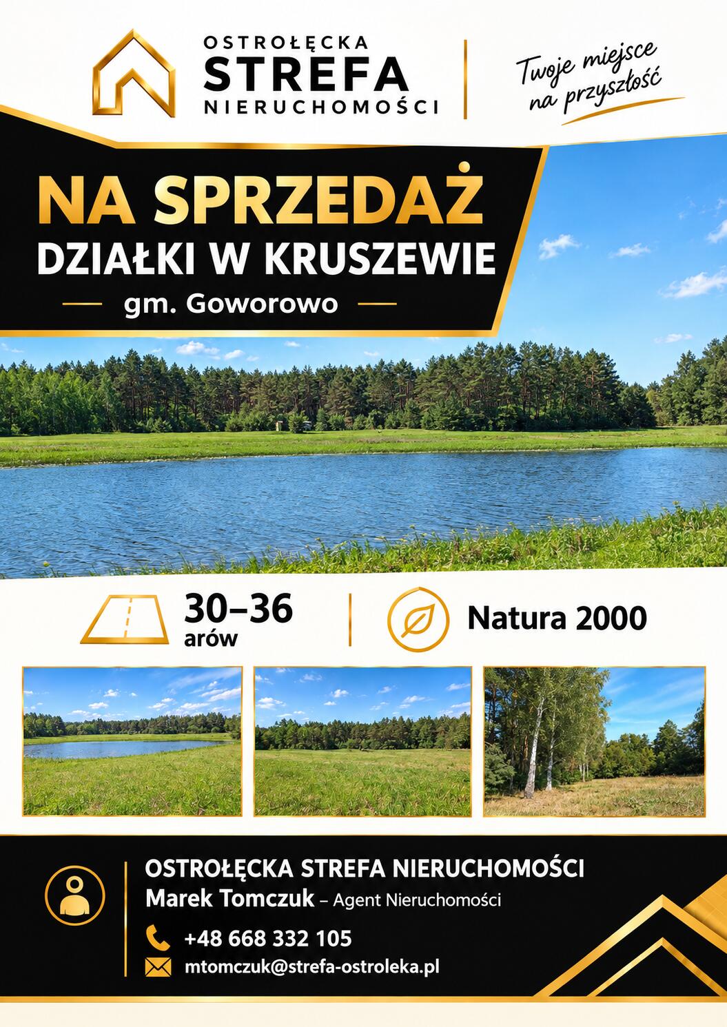 Kruszewo, gm. Goworowo, Działki 30–36 arów