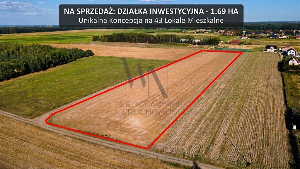 Działka budowlana 1,69 ha, Gałów