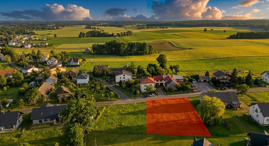 Działka budowlana 1 536 m², Polanka Wielka