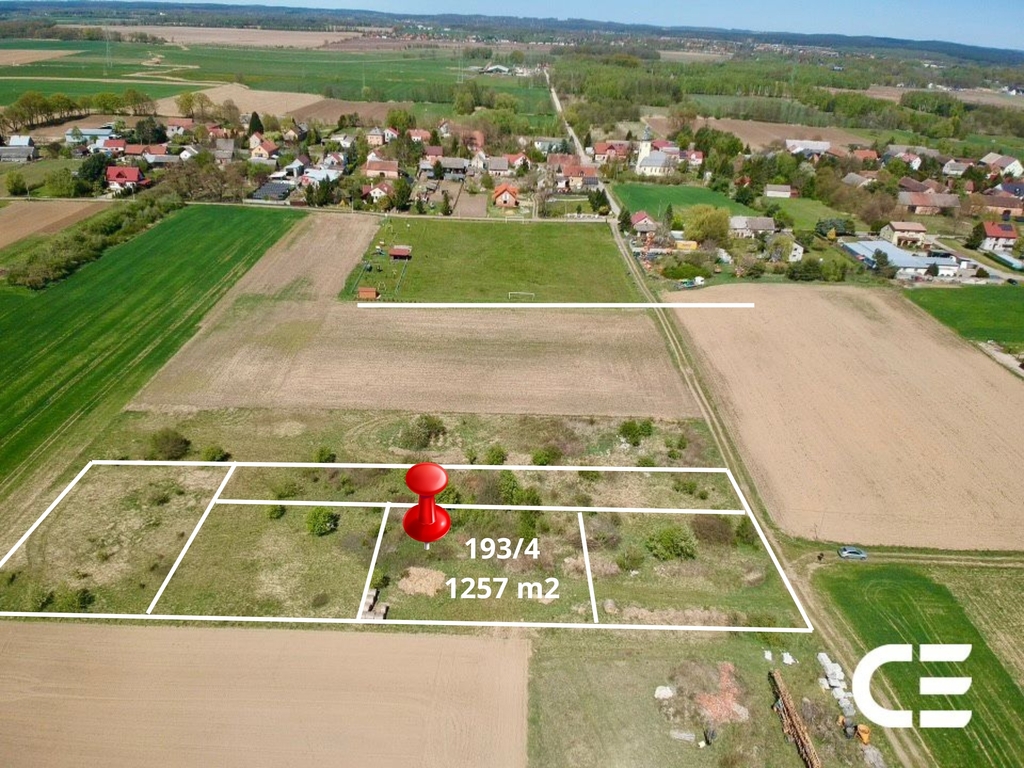 Działka budowlana 1 257 m², Kotowice