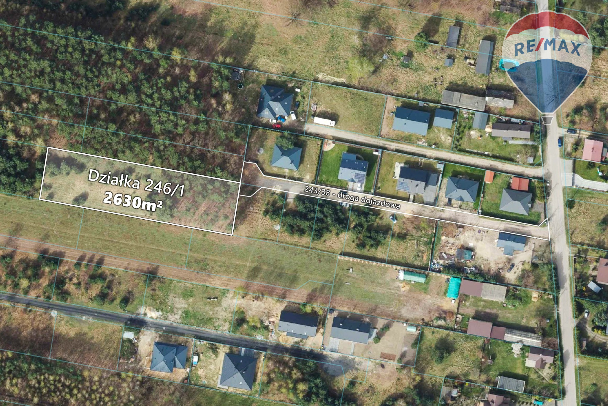 Działka budowlana 2 630 m², Skierniewice