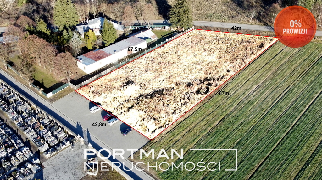 Działka inwestycyjna 3 096 m², Osieck