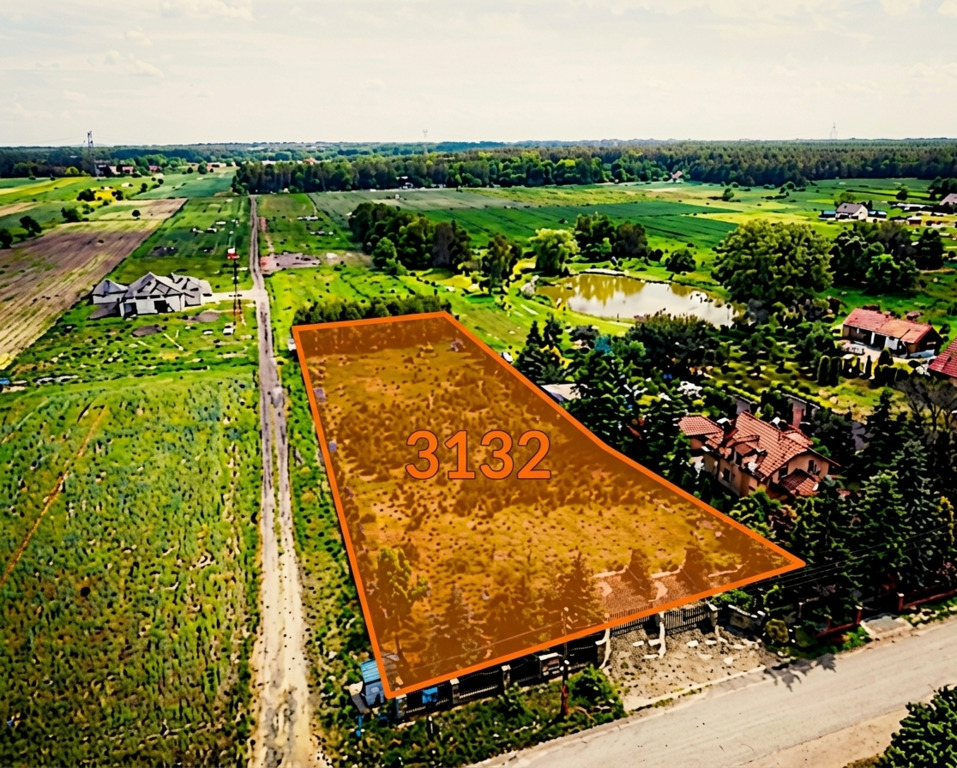 Działka budowlana 3 132 m², Borowa