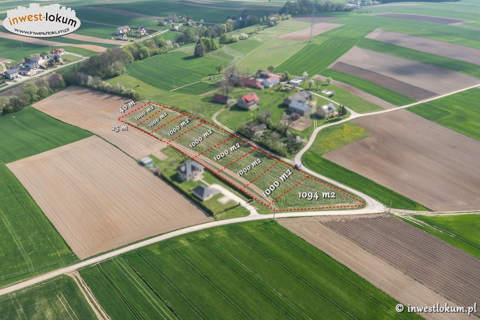 Działka budowlana 8 094 m², Zawadka