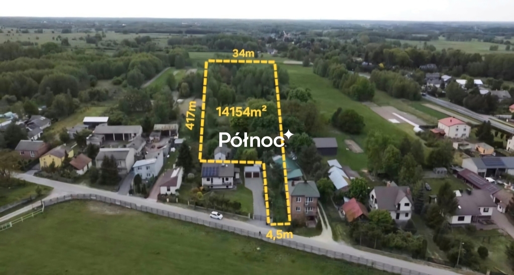 Działka budowlana 1,42 ha, Wólka Rokicka-Kolonia