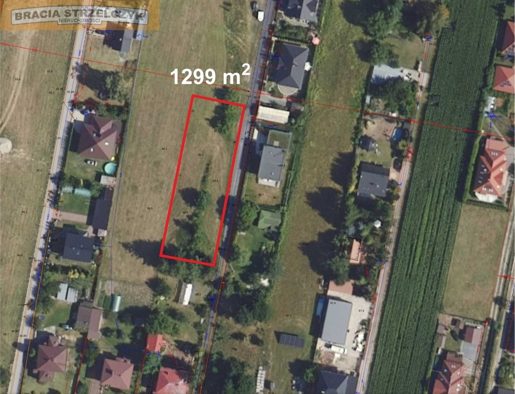 Działka budowlana 1 299 m², Kampinos