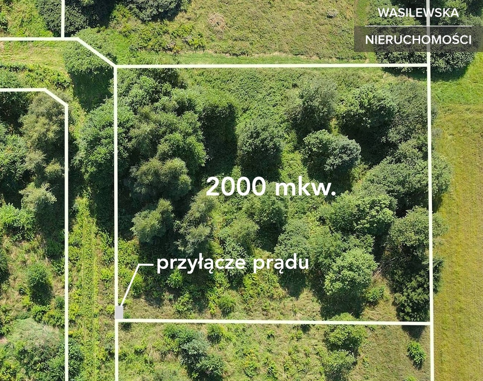 Działka budowlana 2 000 m², Radziejowice