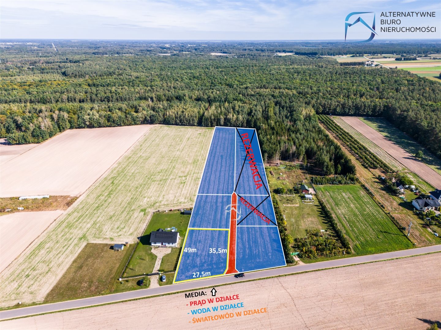 Działka budowlana 1 264 m², Nowa Wólka