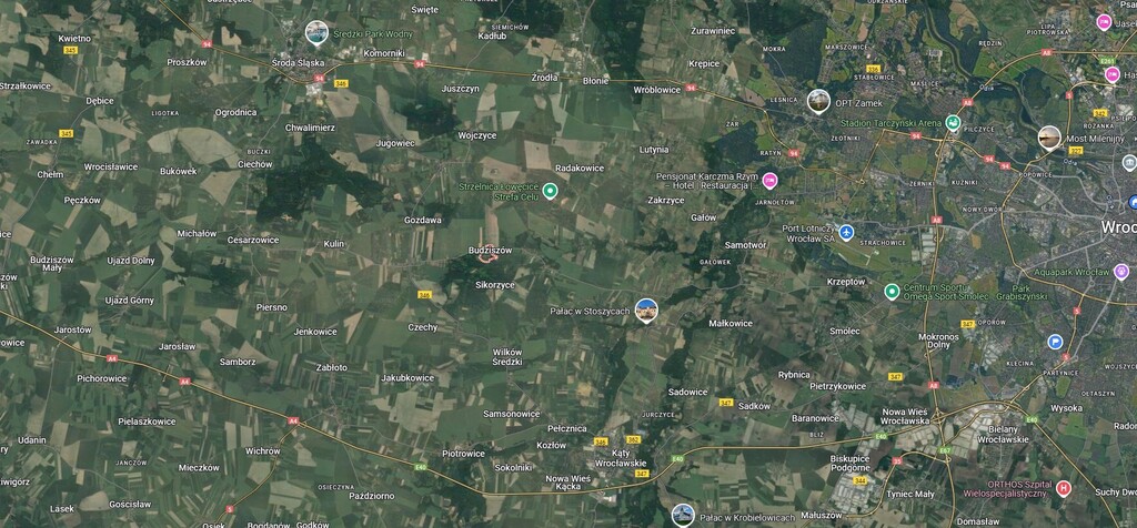 Działka budowlana 6 740 m², Budziszów