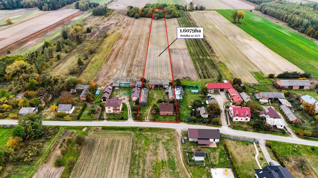 Działka budowlana 1,61 ha, Huta